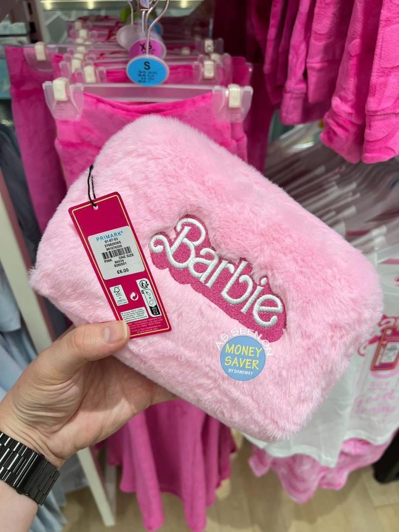 Barbie x Primark Fur Make up bag barbie primark pouch bag Women s Fashion Bags Wallets Purses Pouches on Carousell