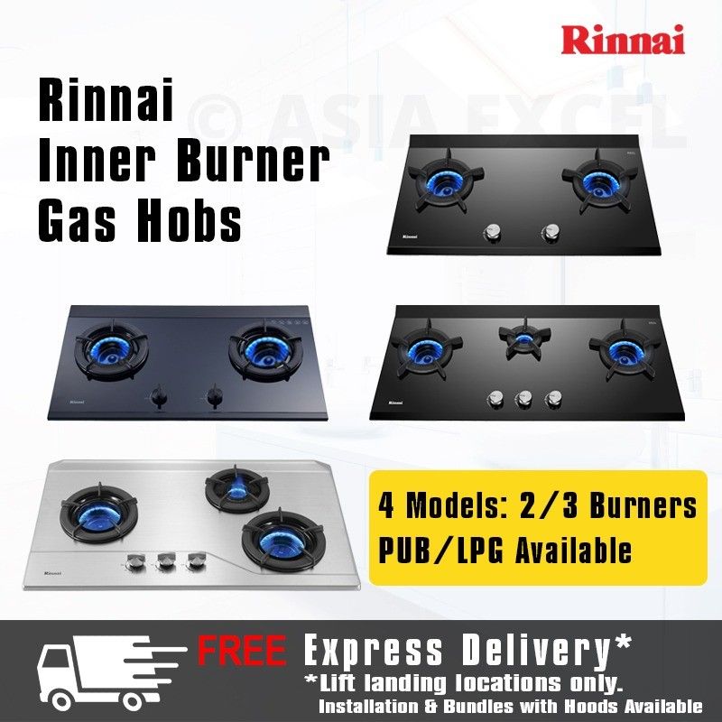 🔥BEST PRICE🔥RINNAI 2/3 BURNER INNER FLAME GLASS/STAINLESS STEEL GAS HOB  [RB-2GI/RB-3SI/RB-2CGN/RB-3CGN] - MULTI MODELS, TV u0026 Home Appliances,  Kitchen Appliances, Cookers on Carousell