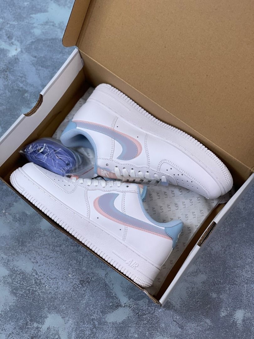 Nike air force 1 white 3d glasses double swoosh hot sale