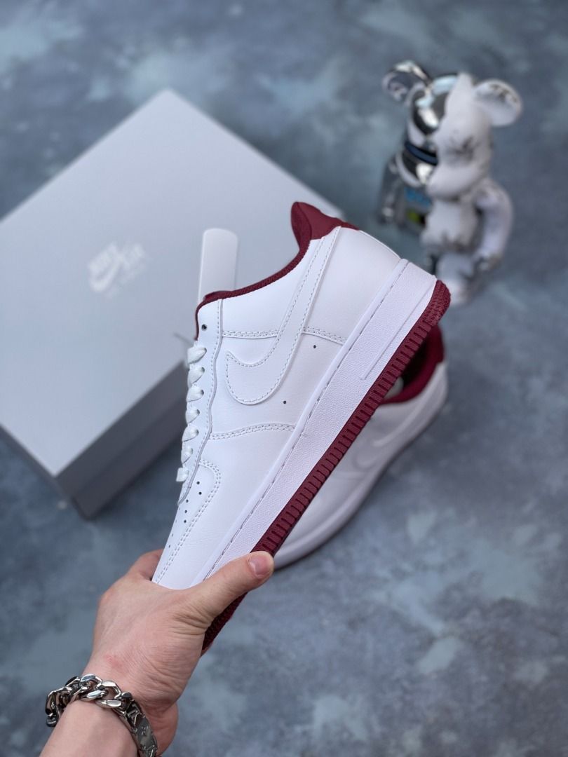 Nike air force 1 low 07 leather white team red new arrivals