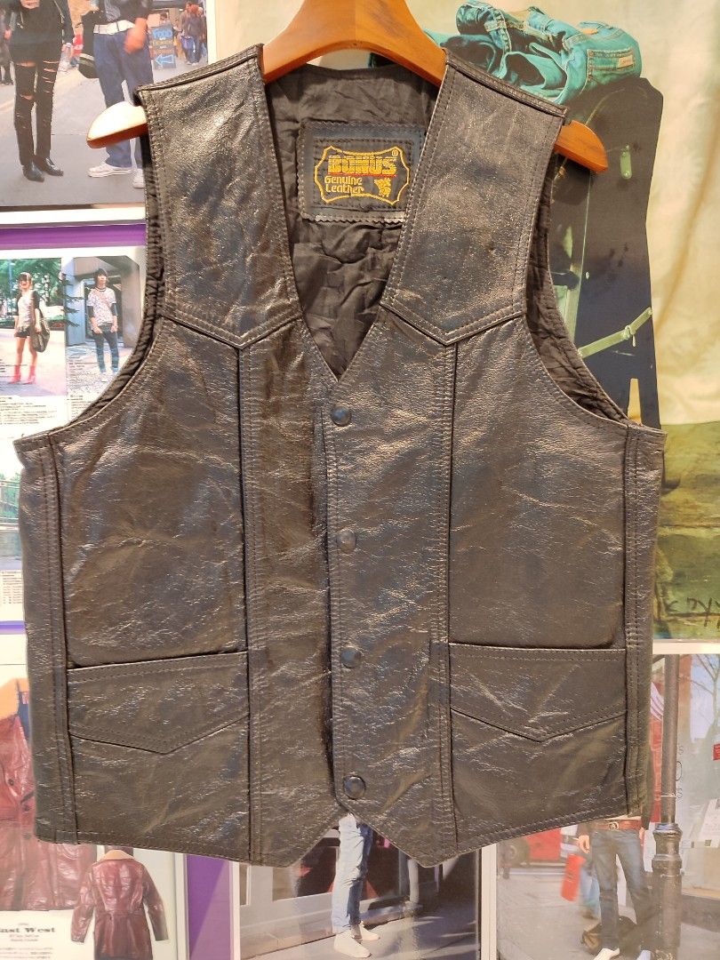 Genuine leather vest hotsell
