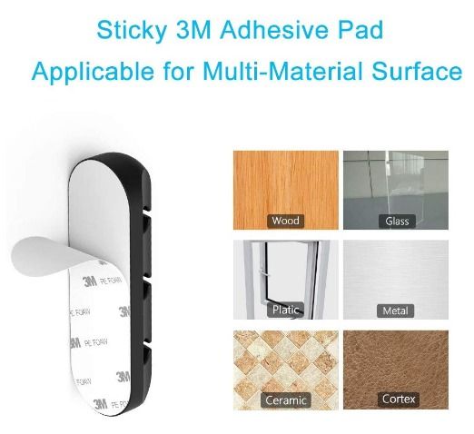 Cable Management Organizer 3M Adhesive Hooks Wire Holder Power Clips ...