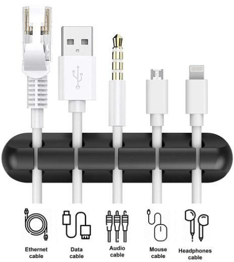 Cable Management Organizer 3M Adhesive Hooks Wire Holder Power Clips ...