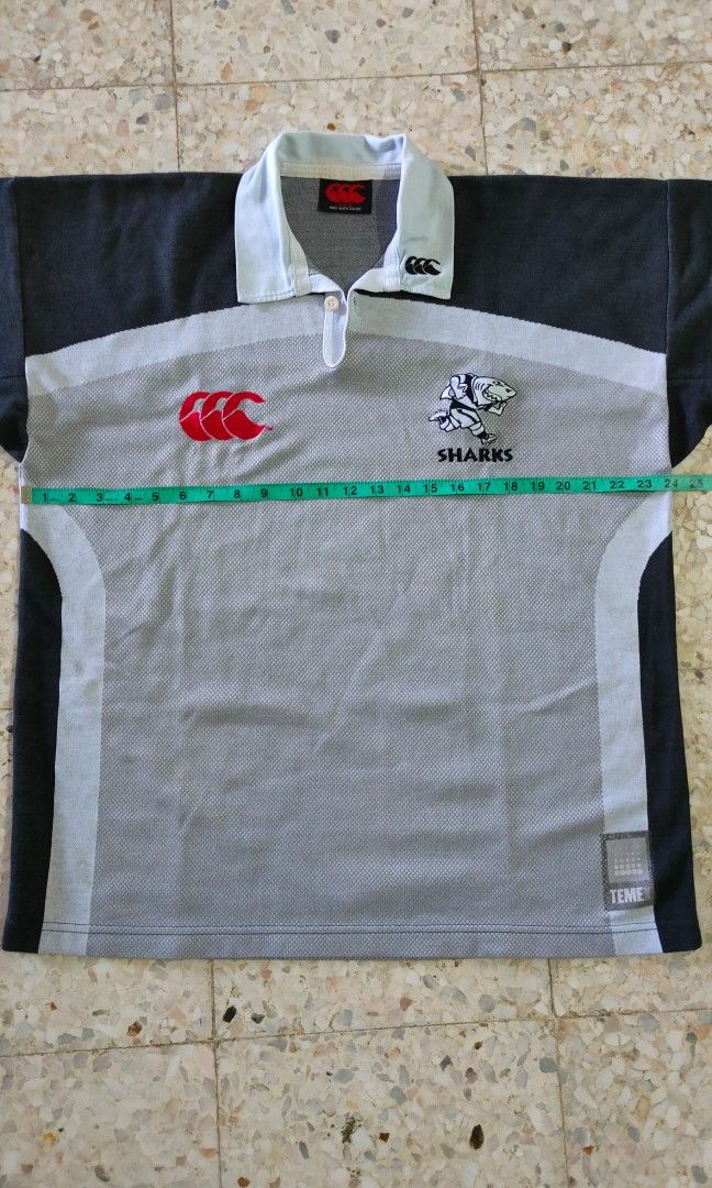 Maillot Rugby Canterbury SHARKS Vintage 2003 – Taille S – Livraison Offerte