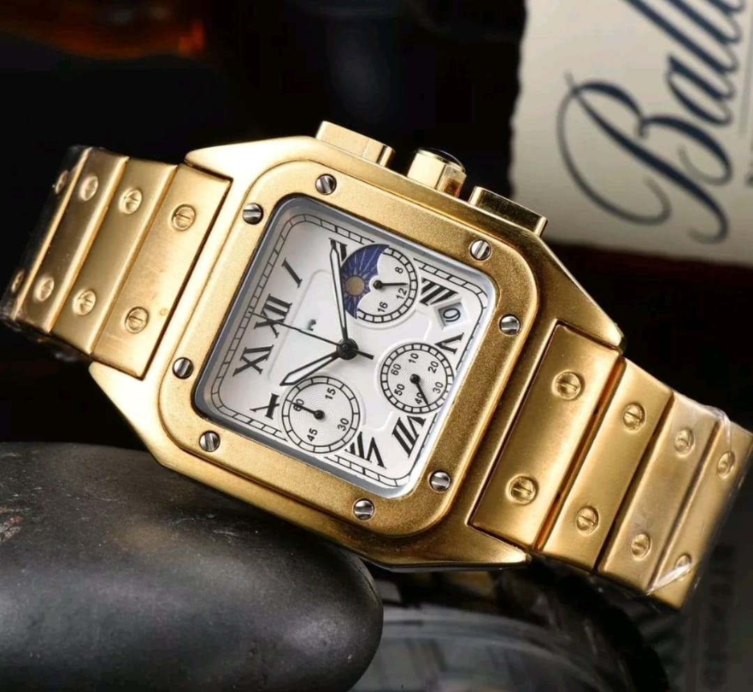 Cartier Gold Men's Watch, Men's Fashion, Watches & Accessories, Watches ...