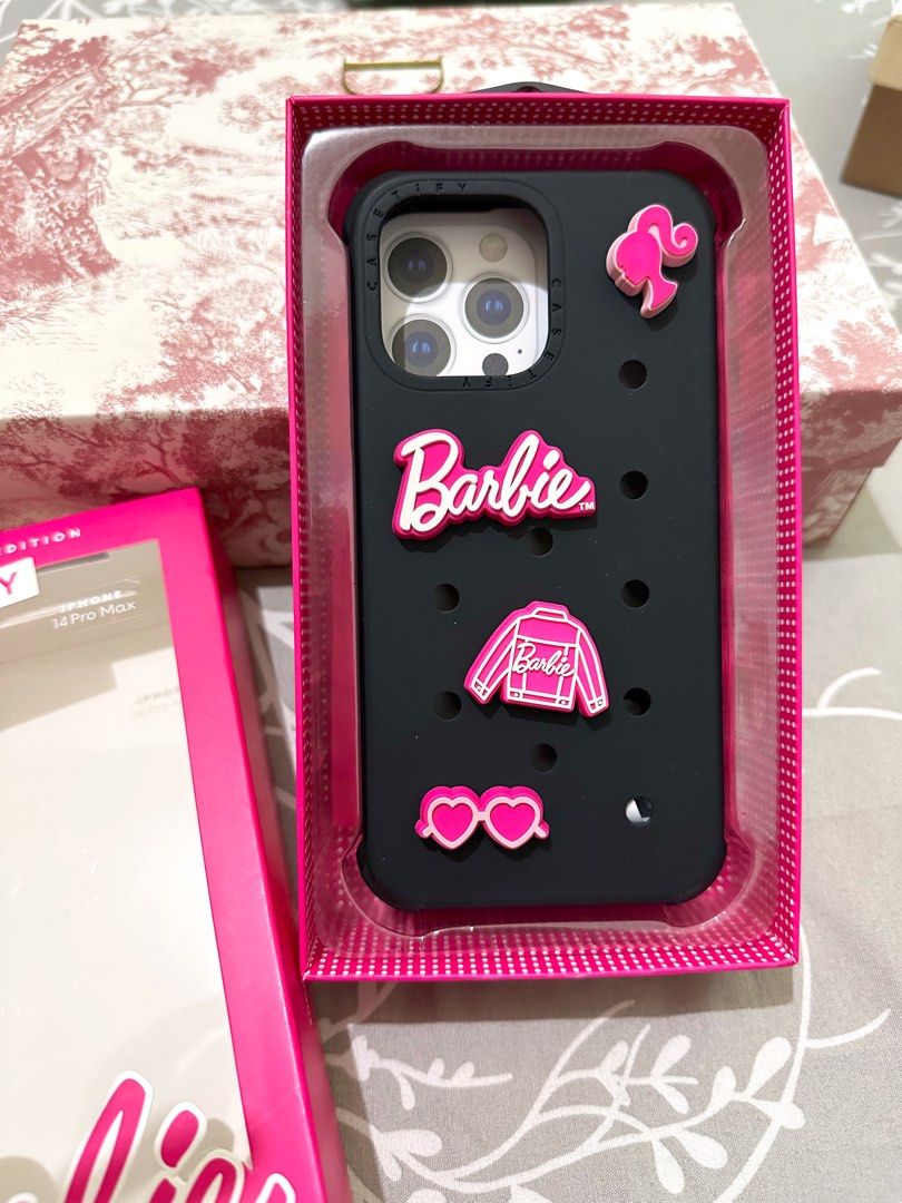 Casetify x barbie jibbitz 14 pro max, Telepon Seluler & Tablet