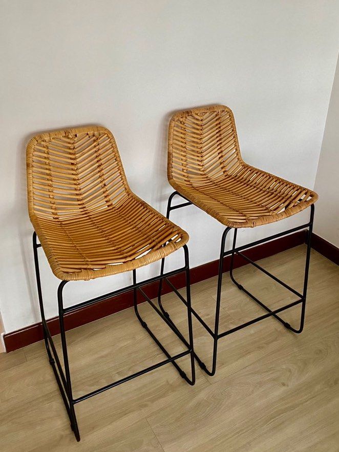 Castlery Hagen Rattan Bar Stool Furniture Home Living