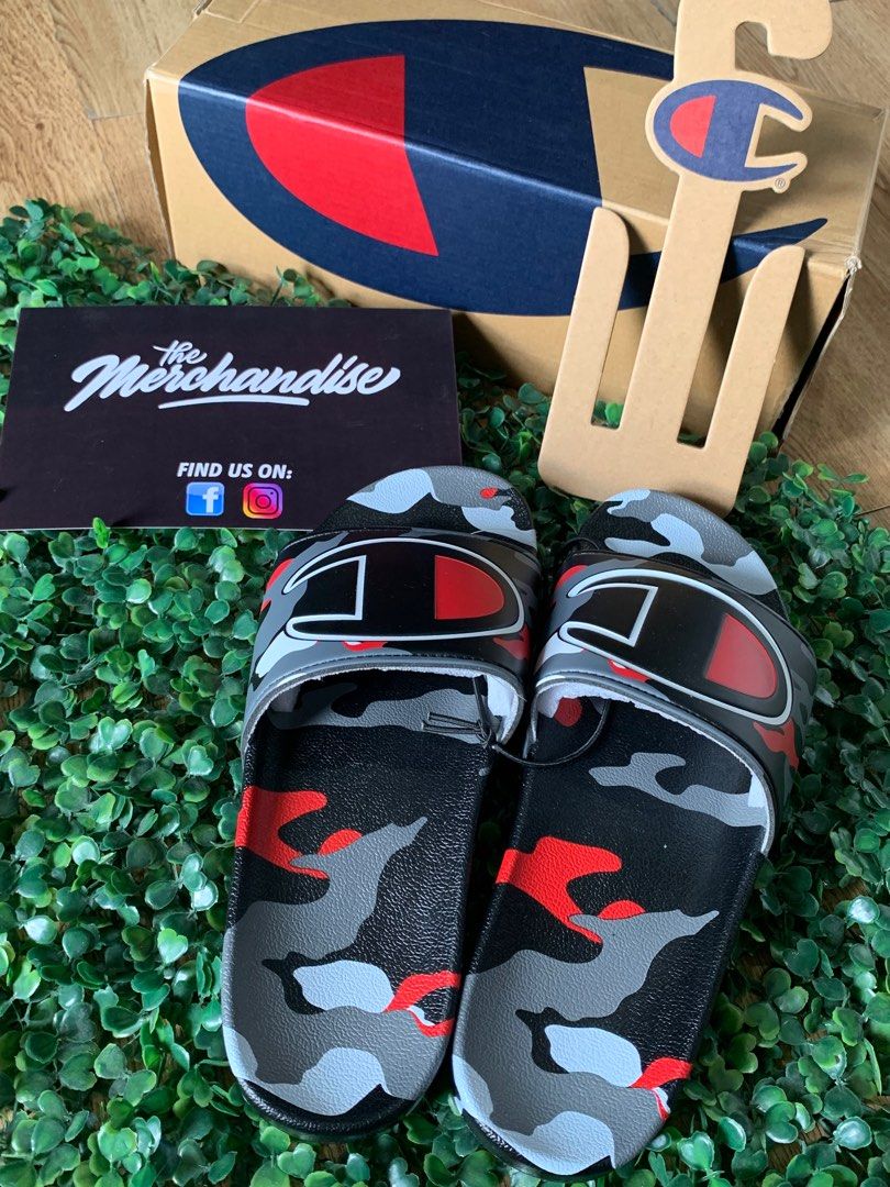 Champion hotsell camo slides