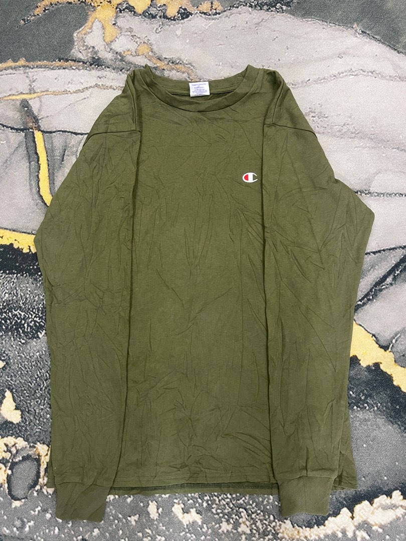 Olive green cheap champion long sleeve