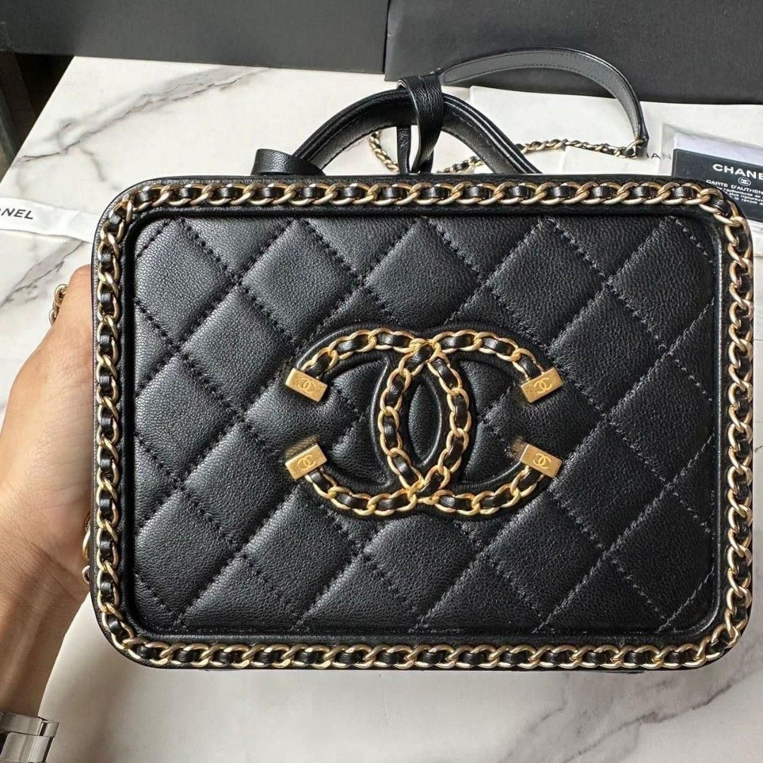 Chanel Vanity Case Top Handle, Luxury, Bags & Wallets on Carousell