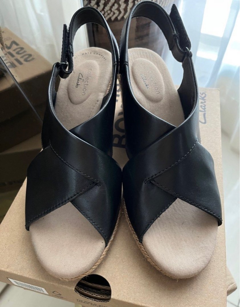 Clarks Lafley Heels Wedges open toe Women s Fashion Footwear