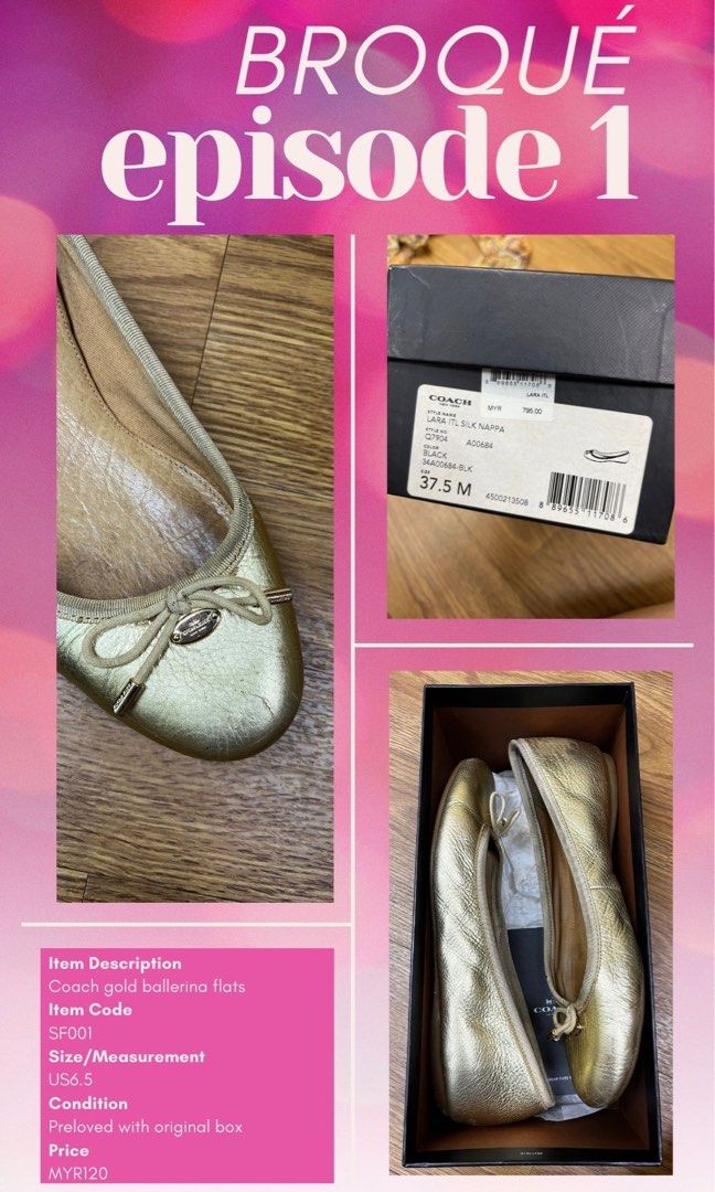 Coach lara flat deals