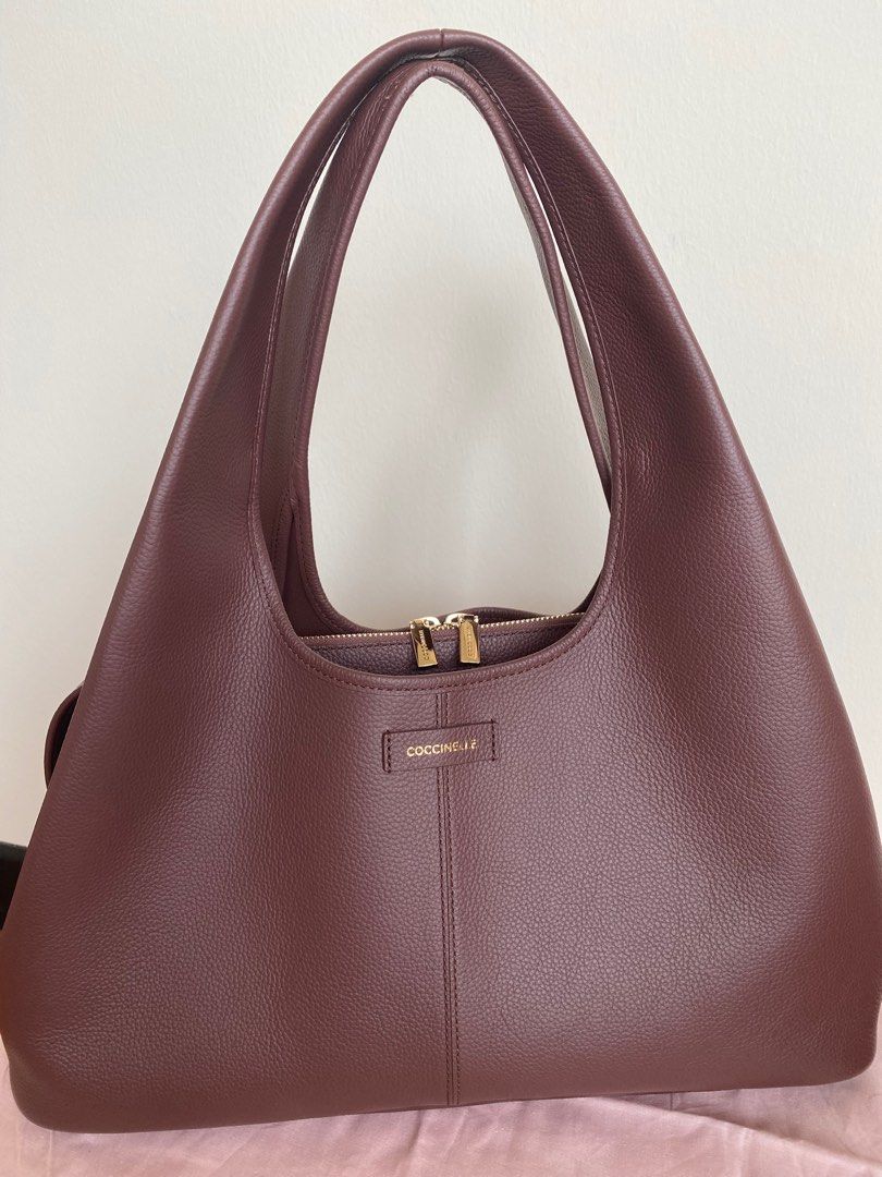COCCINELLE Bianca Tote shoulder bag nappa leather dark brown