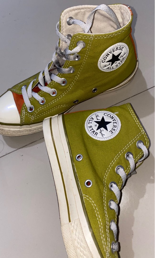 Converse Chuck Taylor Green Apple Orange Women s Fashion Footwear Sneakers on Carousell