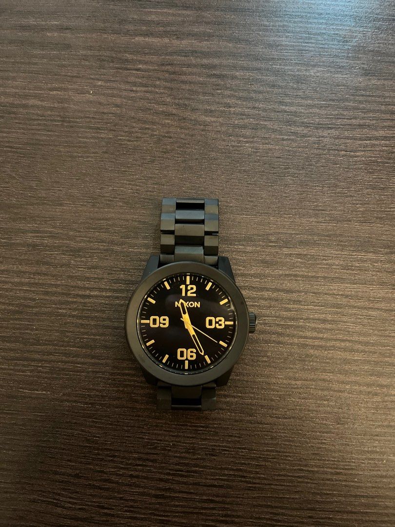 Corporal Stainless Steel Matte Black Gold Watch