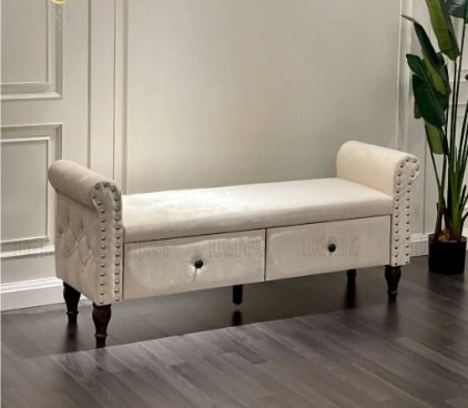 Cushion Storage Bench With Cabinet Sofa Shoe Velvet Furniture Modern Home Living Chairs On Carou