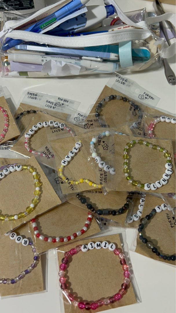 Custom friendship clearance bracelets with names