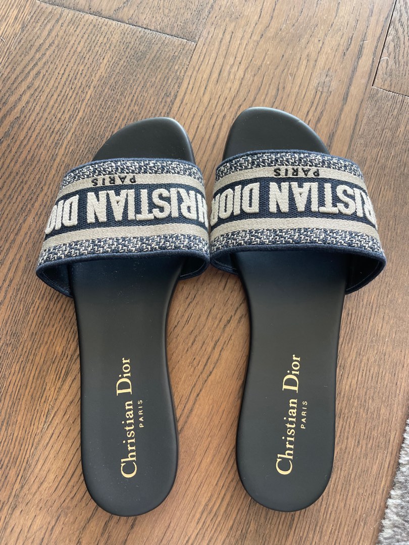 Dior embroidered hotsell sandals