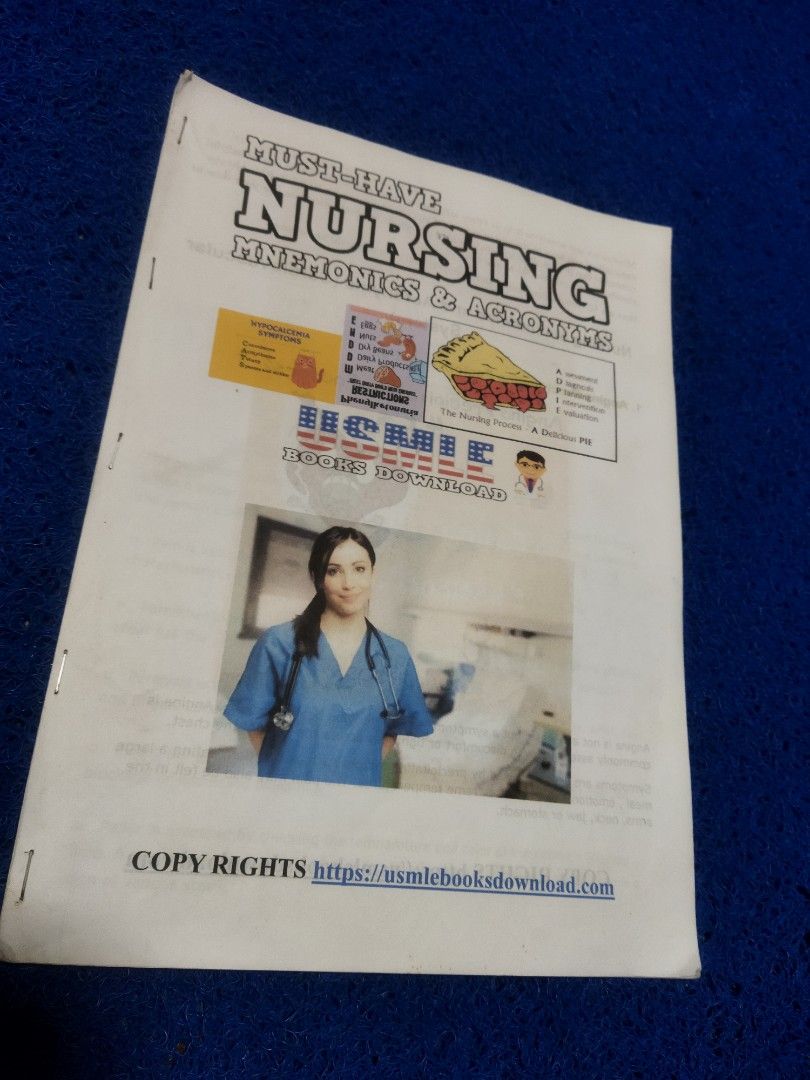 DIY NURSING MNEMONICS AND ACRONYMS, Hobbies &amp; Toys, Books &amp; Magazines, Textbooks on Carousell