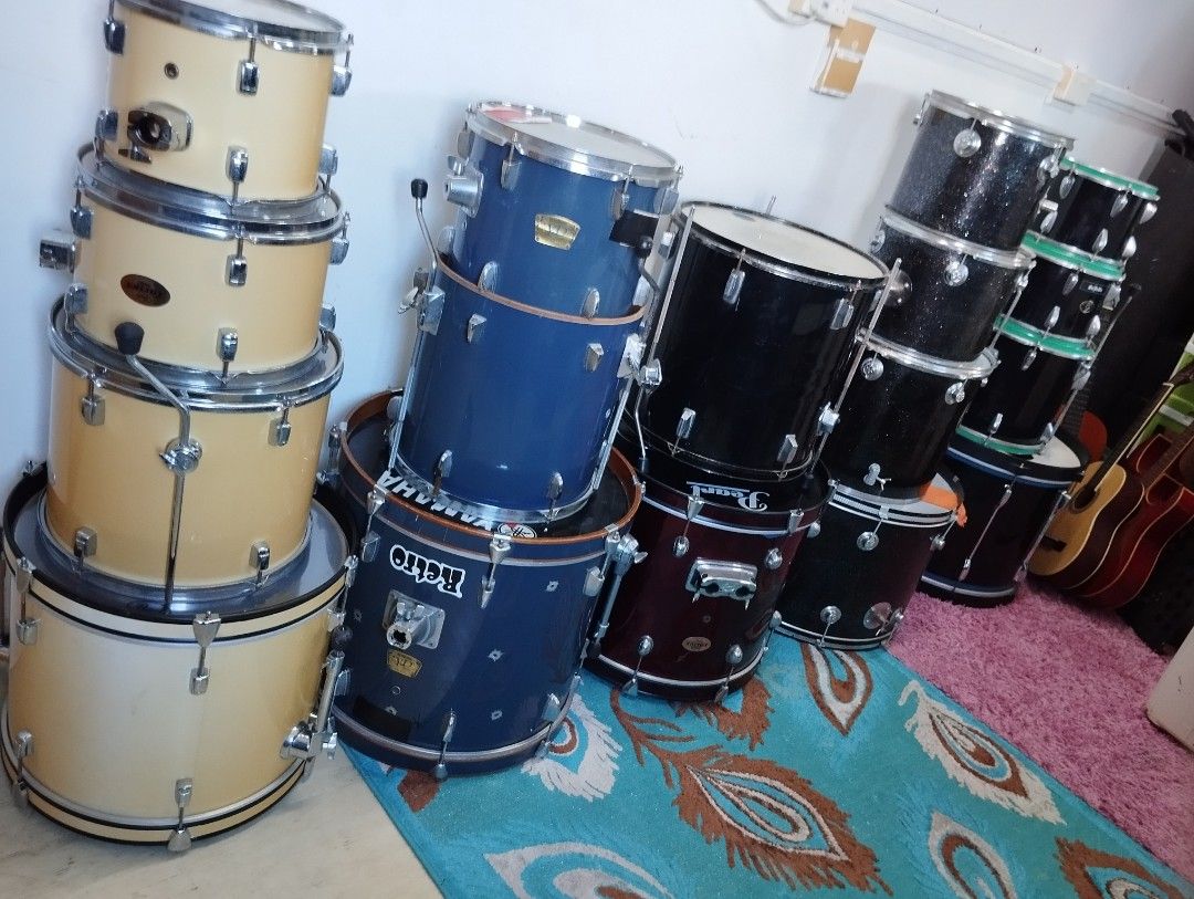 Drum set(shell) without cymbals, Hobbies & Toys, Music & Media, Musical Instruments on Carousell