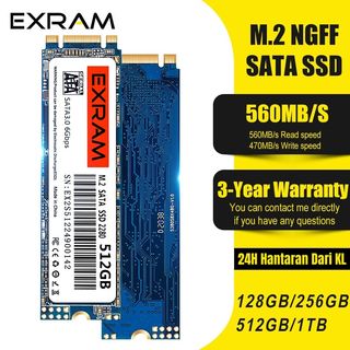 M.2 SATA 2280 SSD Solid State Laptop Hard Drive Windows 10 Pro Loaded  128GB-1TB