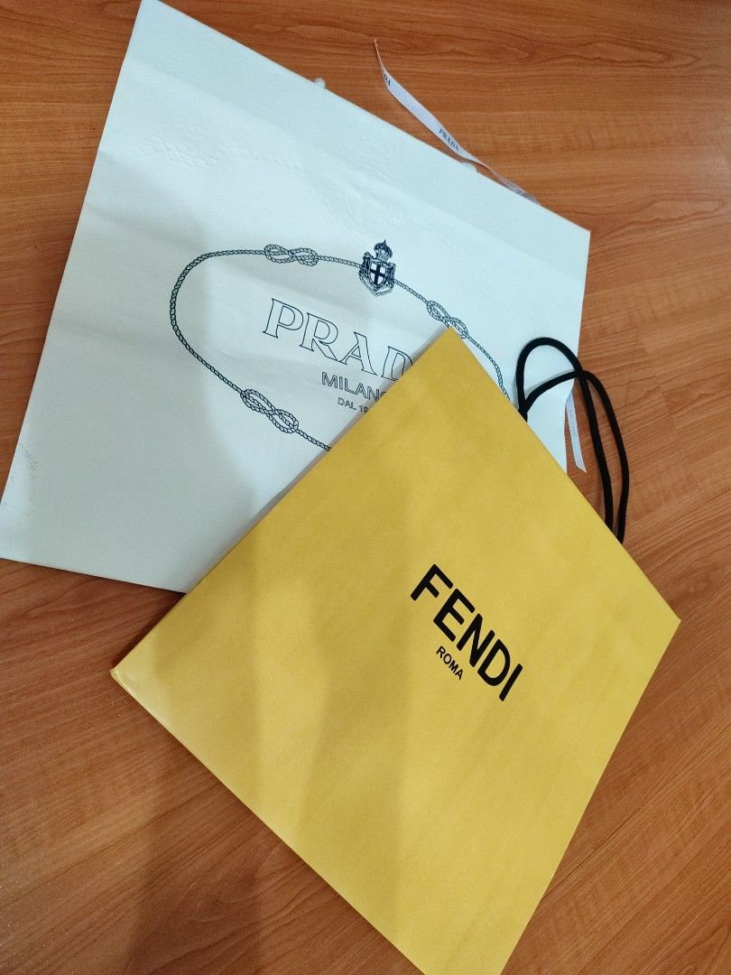 Fendi Prada Paper bag Everything Else on Carousell