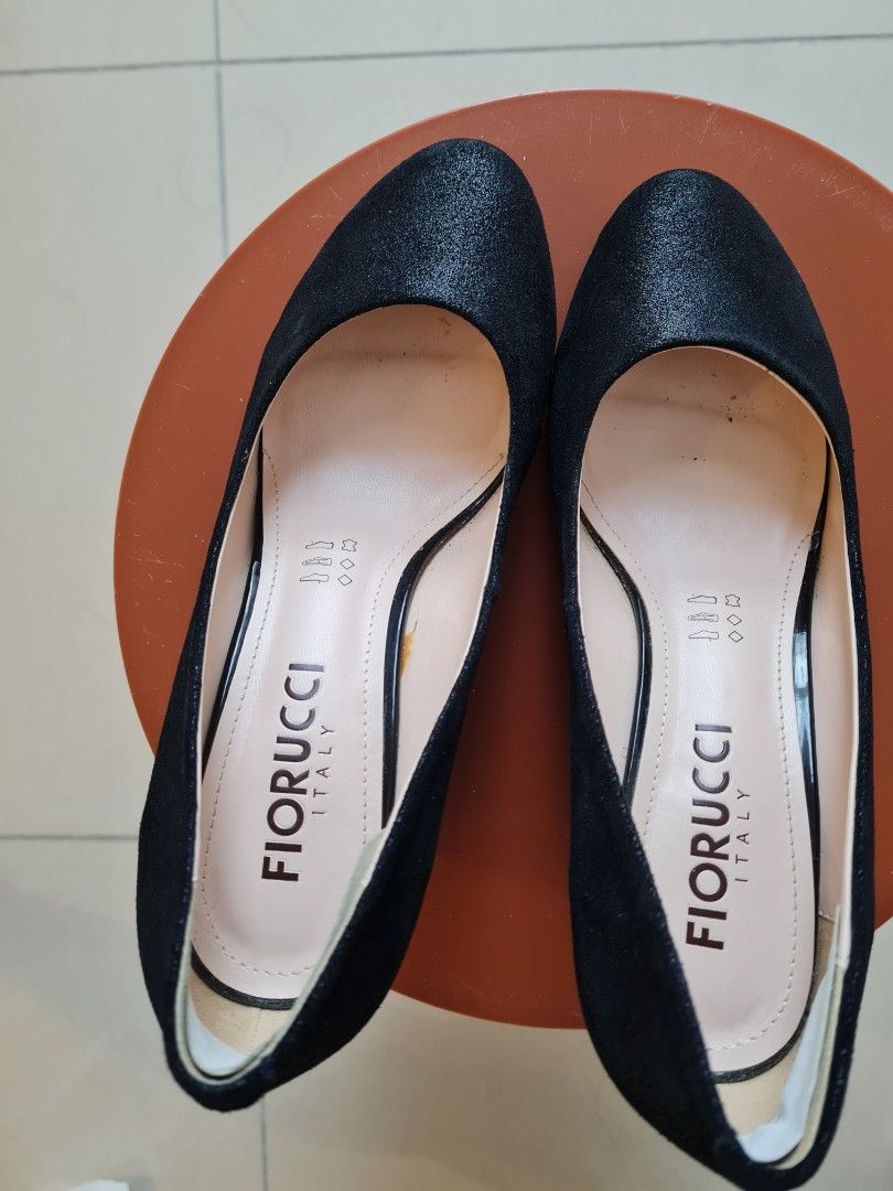 Fiorucci Wedge Heels Black Size 38 Good work heels