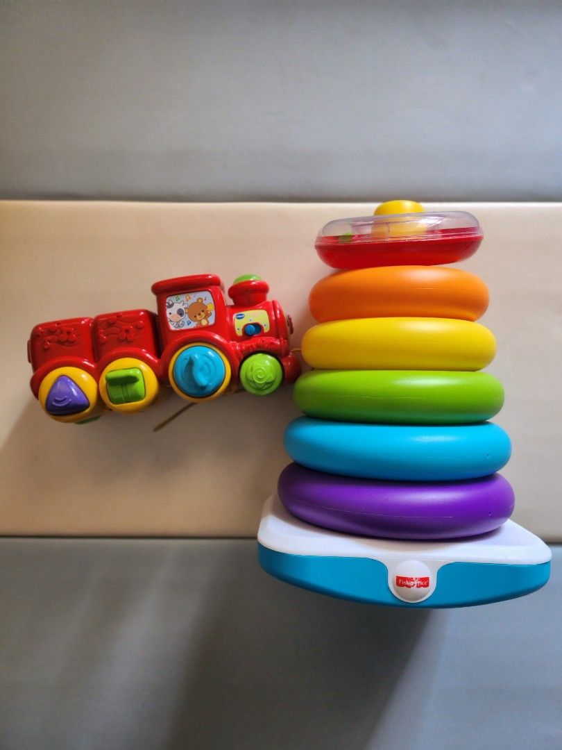Fisher Price Rock a Stack and Vtech Baby - Pop-Up Friends Train, Babies ...