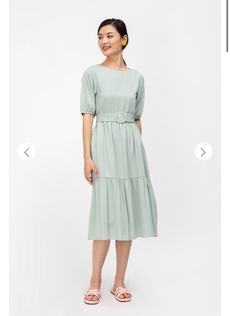 florence drop waist midi dress Lena Smocked Bodice Drop Waist Midi Dress main image 0