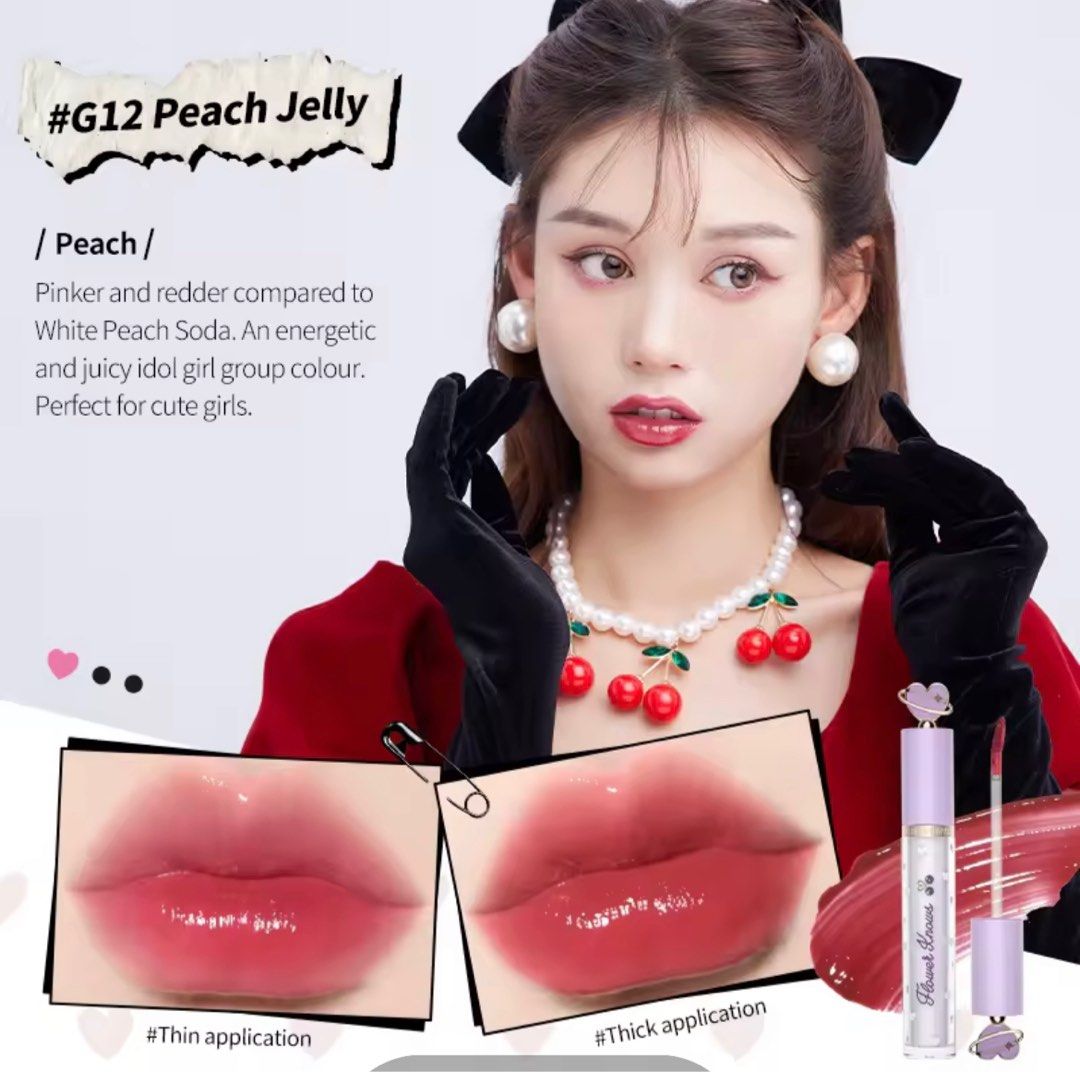 Flower Knows Cherry Love Lipstick G12, Beauty & Personal Care, Face