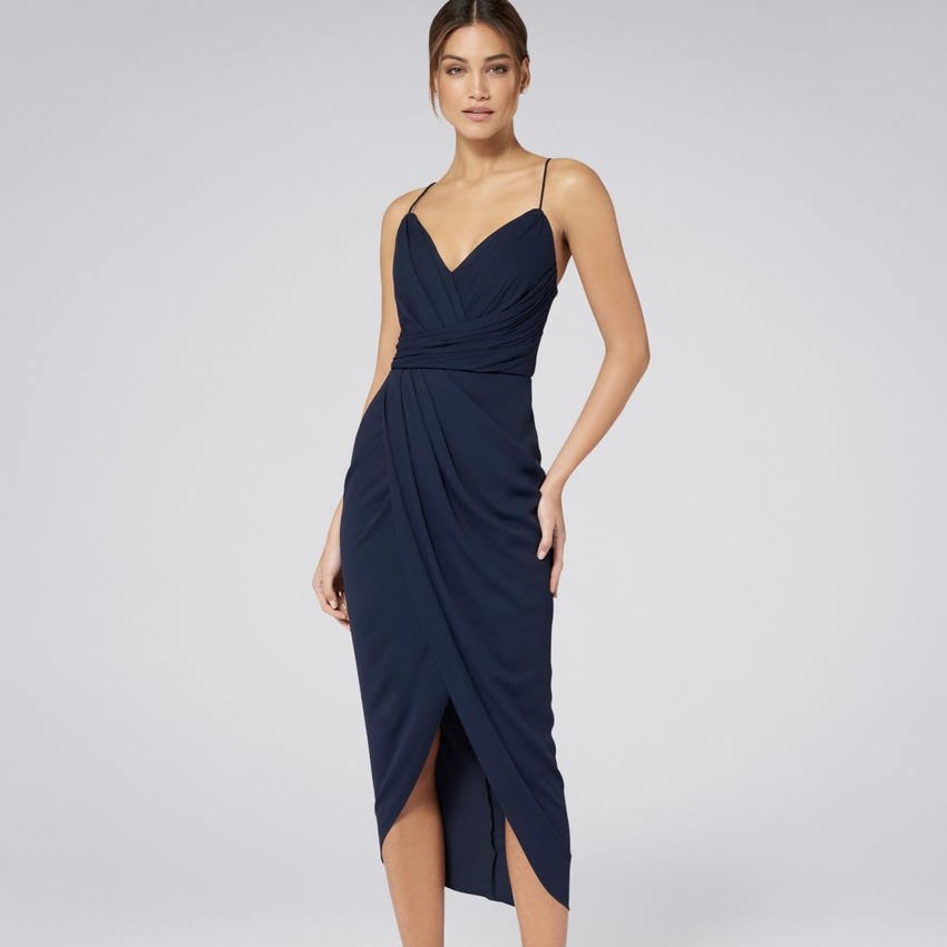 Navy blue top dress forever new