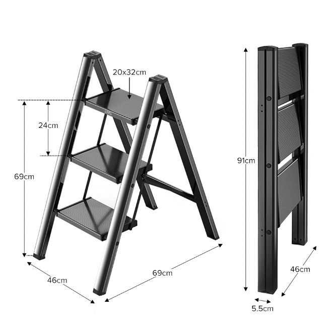 [FREE DELIVERY] GALAXY Step Ladder - 3/4/5 Steps / Slim Aluminium ...