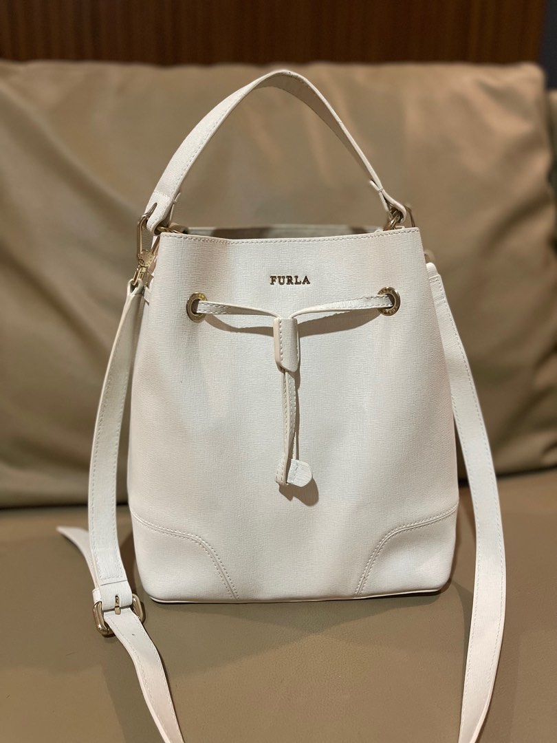 Furla Bucket Bag White on Carousell