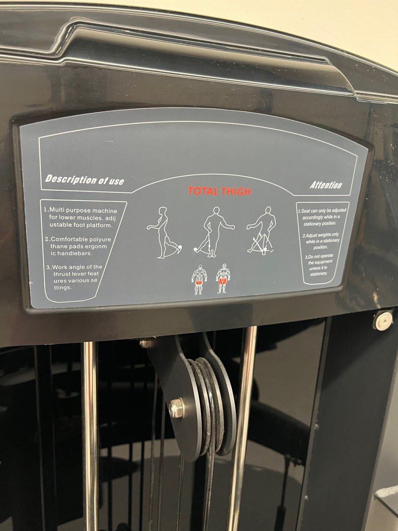 Glute kickback/abductor/adductor/hip flexor machine, Sports Equipment