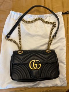 Gucci GG marmont super mini in black, Luxury, Bags & Wallets on Carousell