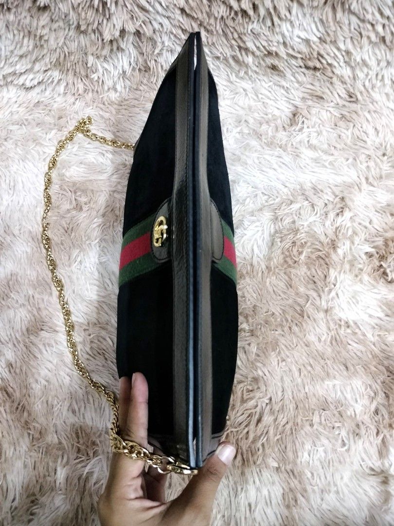 GUCCI OPHIDIA SUEDE CLUTCH CROSSBODY BAG Luxury Bags Wallets