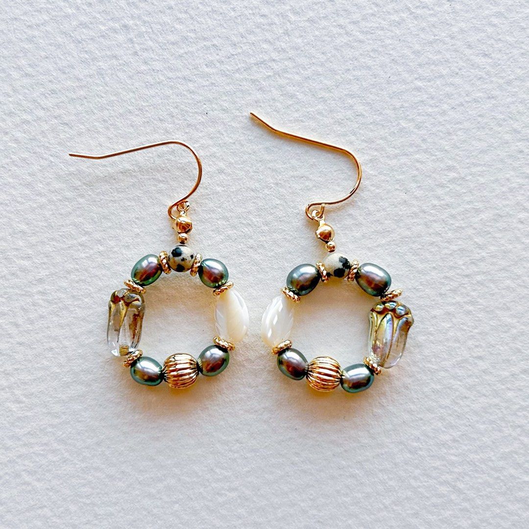 Gold and silver drop earrings cheap