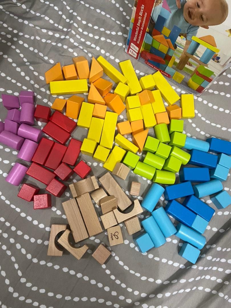 Hape wonderful beech blocks Hobbies Toys Toys Games on Carousell