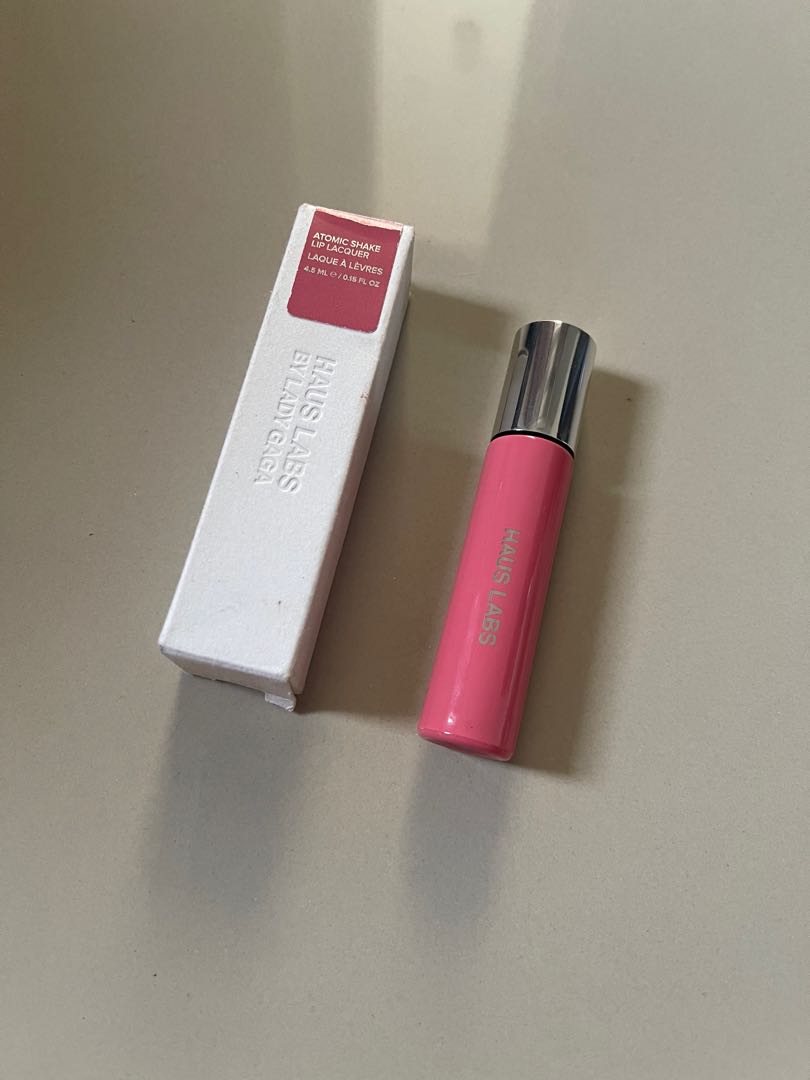 Haus labs atomic shake lip lacquer in rose shine on Carousell