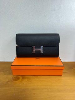 Hermes Black Epsom Leather Constance To Go Cavale Wallet Hermes