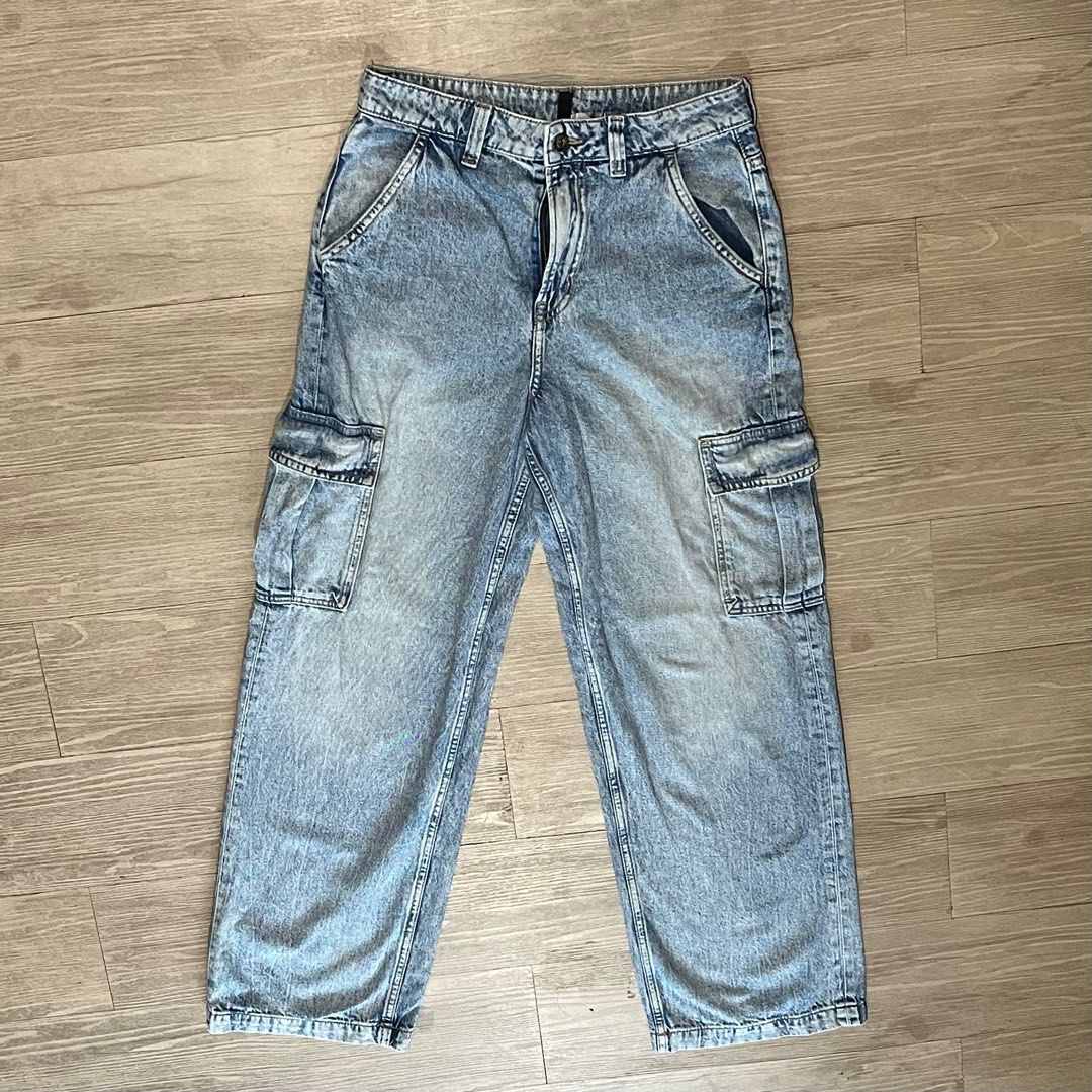 H&M Cargo Pants, Women's Fashion, Bottoms, Jeans on Carousell