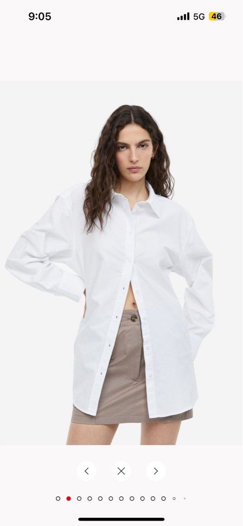 h&m white shirt women's