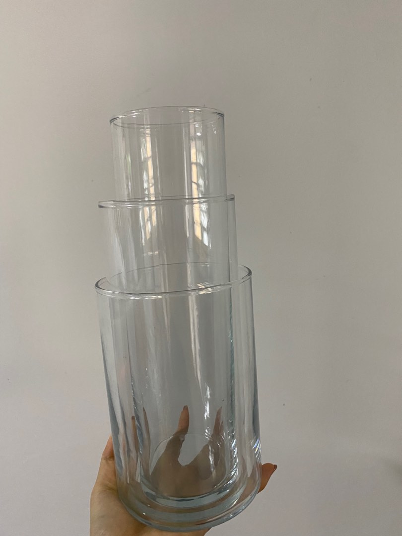 IKEA Cylinder, Set of 3, Glass, Furniture & Home Living, Home Decor