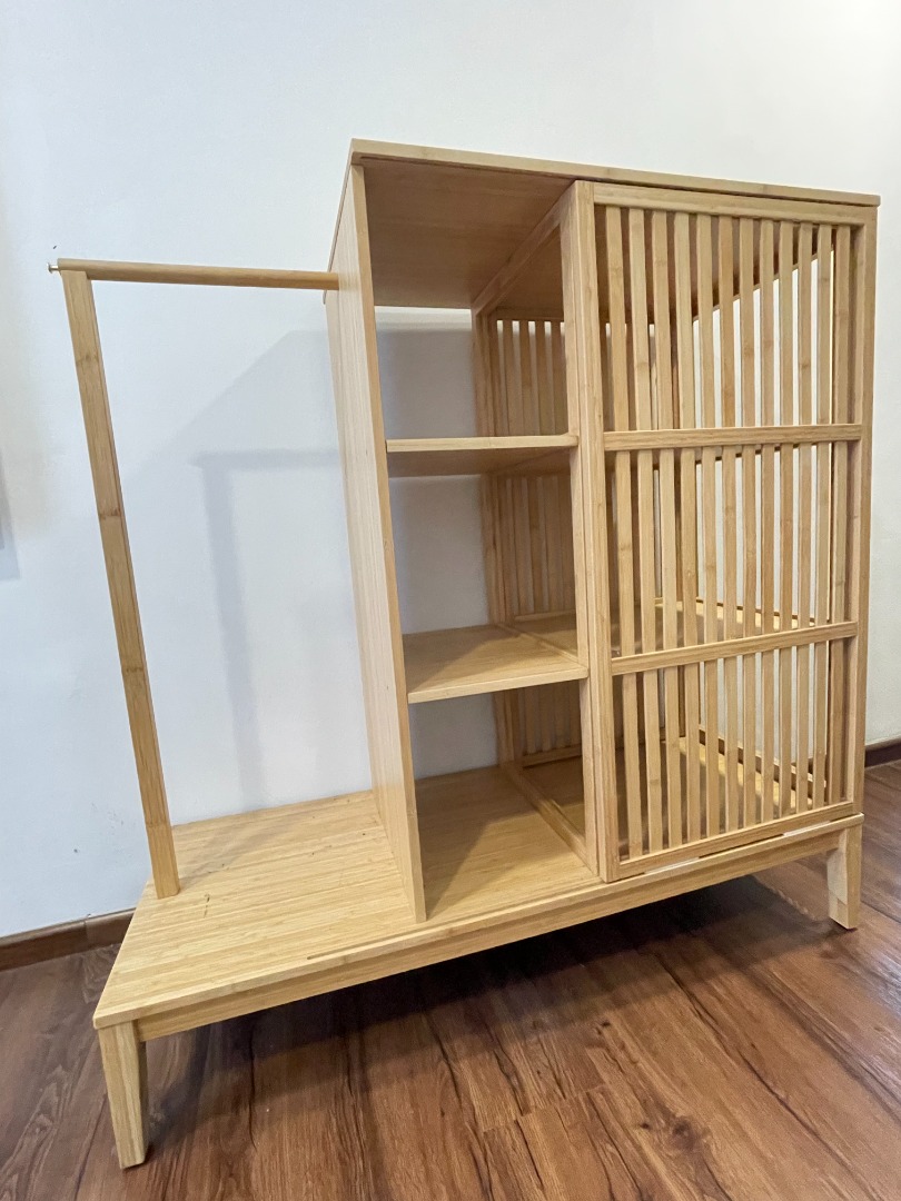 Ikea Shelving unit with sliding door, size 120x48x123cm, Furniture