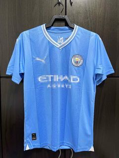 2022-2023 Manchester City Home Jersey #9 Haaland Sportswear Soccer Activewear Set for Kids Youth and Adults, Men's, Size: 26