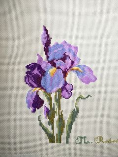 Iris Flower Cross Stitch