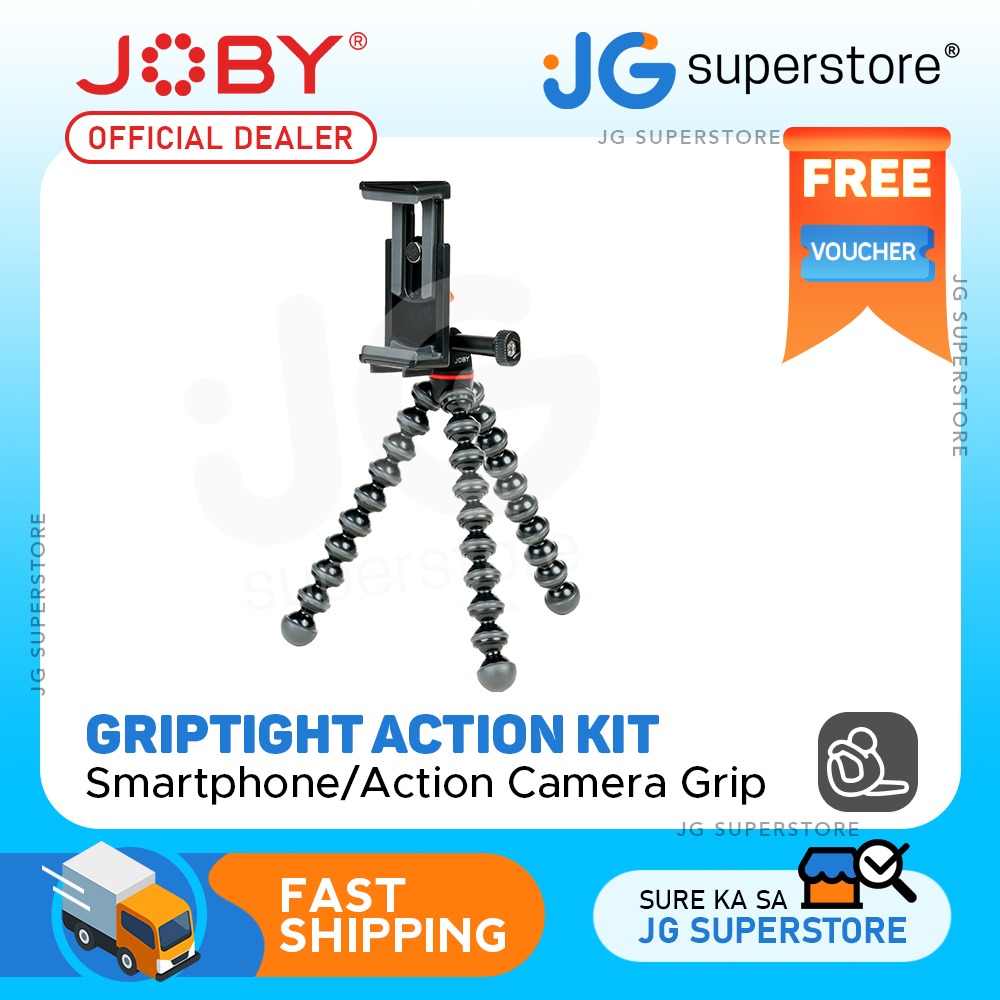 JOBY GripTight Action Kit Tripod with Detachable Smartphone Mounting ...