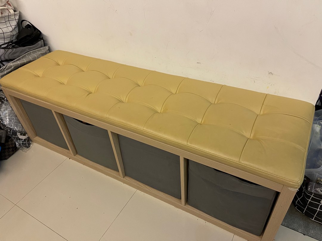 Kallax shelves frame with custom sofa cushion, 傢俬＆家居, 傢俬, 梳化 Carousell
