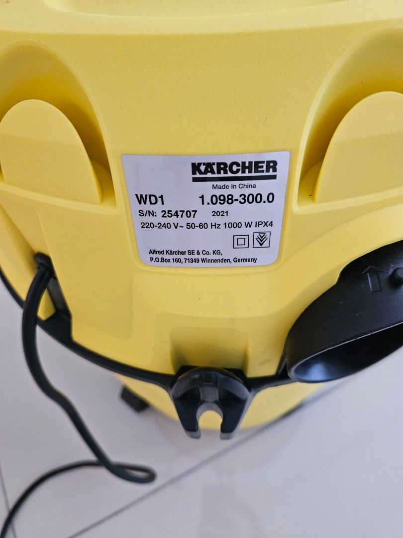 Karcher WD1 Vacuum Cleaner, TV & Home Appliances, Vacuum Cleaner ...