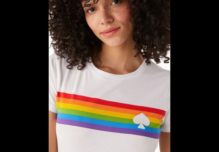 Rainbow Stripe Logo Tee